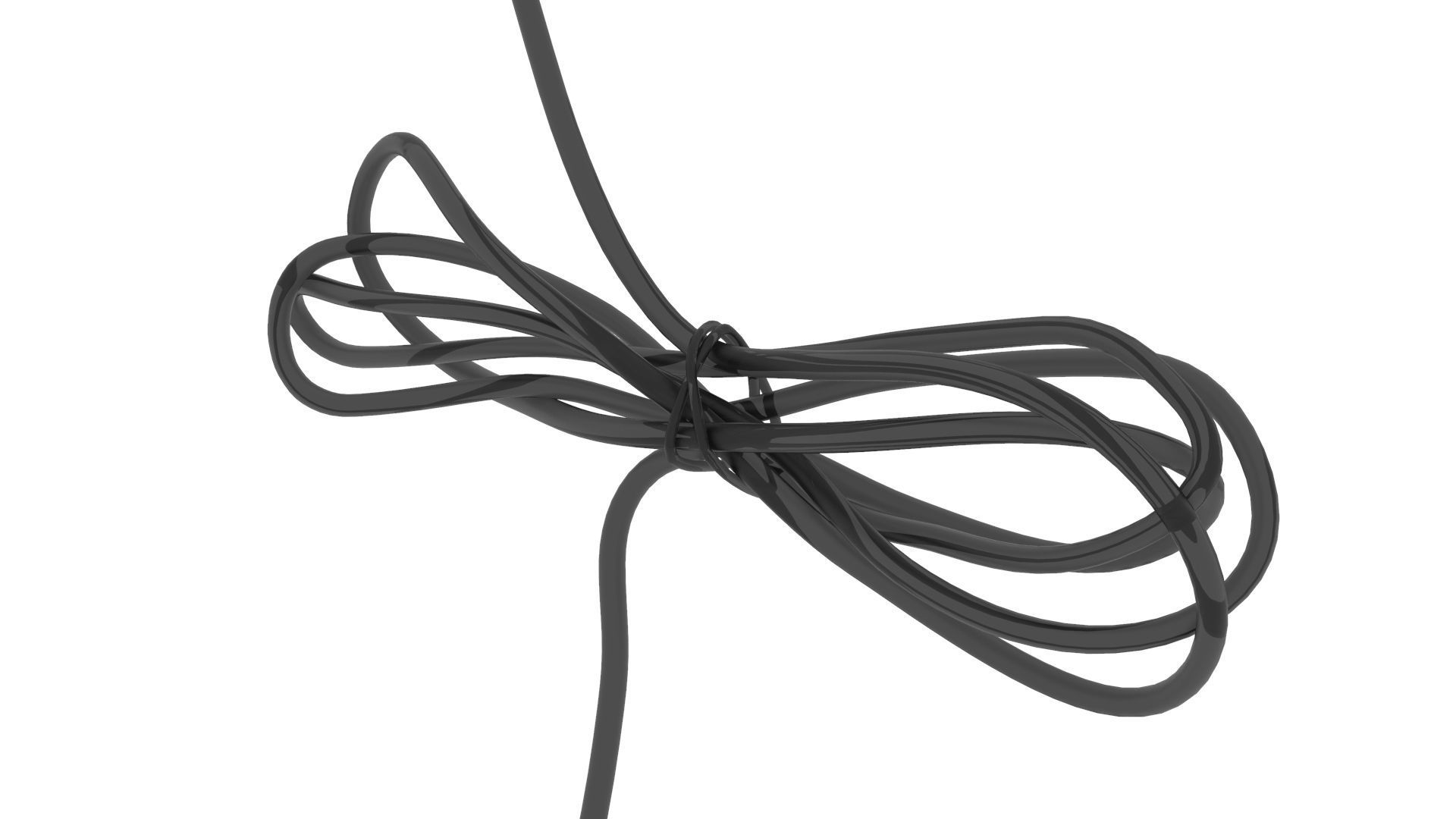 Power cable Low-poly 3D model_1