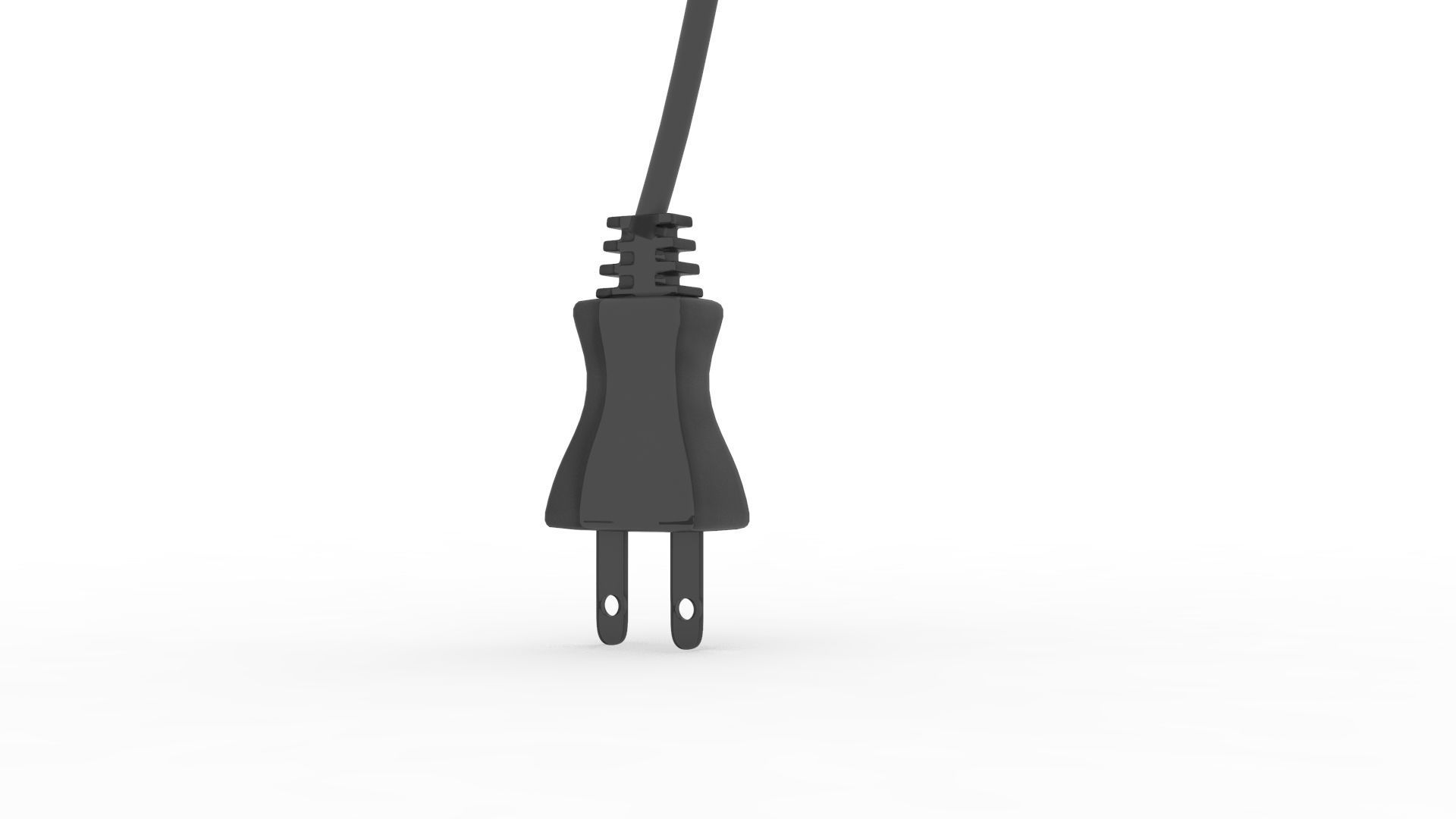 Power cable Low-poly 3D model_2