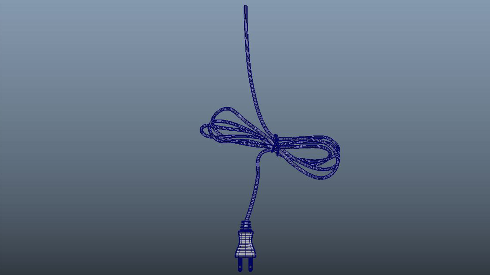Power cable Low-poly 3D model_7