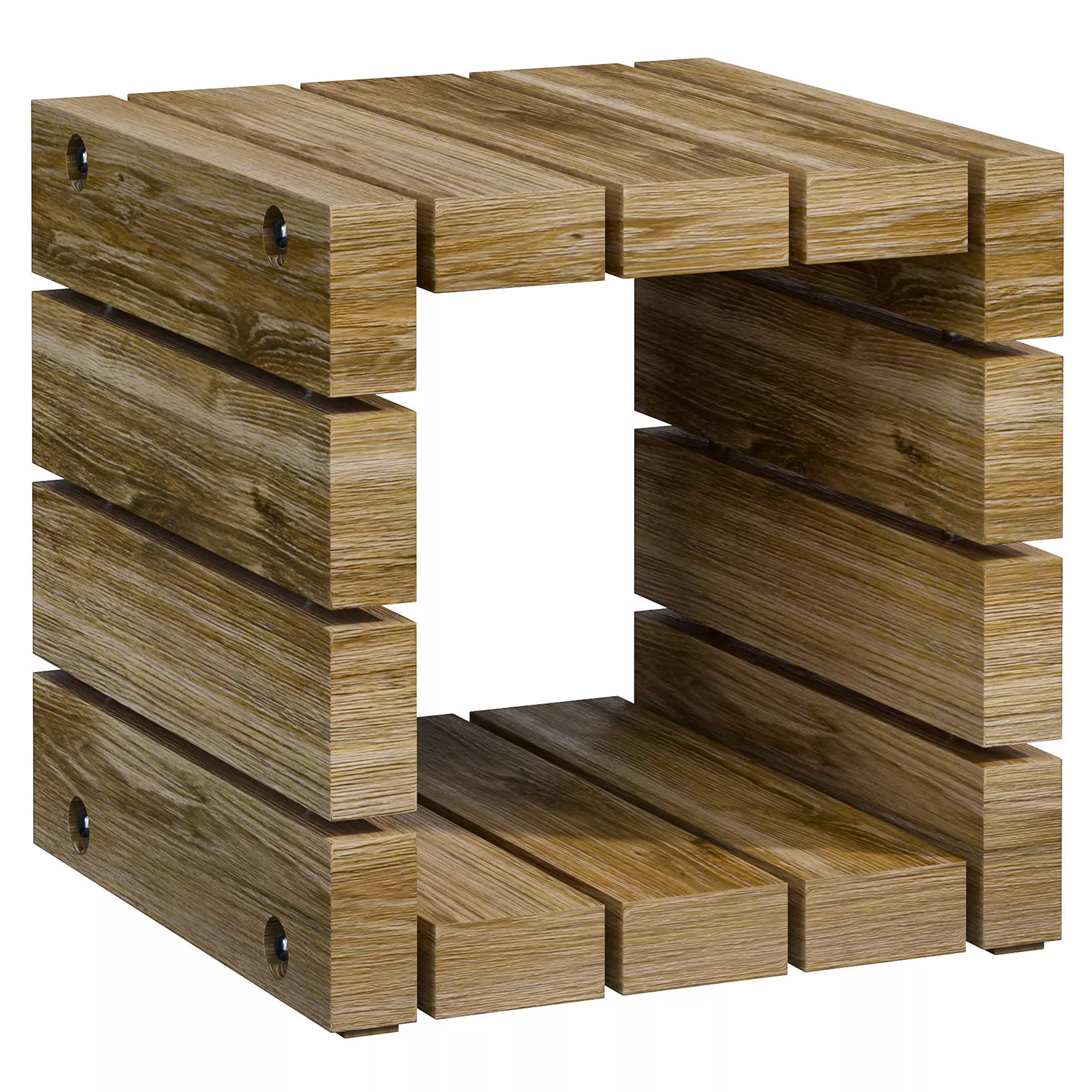 RECLAIMED TEAK SIDE TABLE By Livemaster 3D model_0