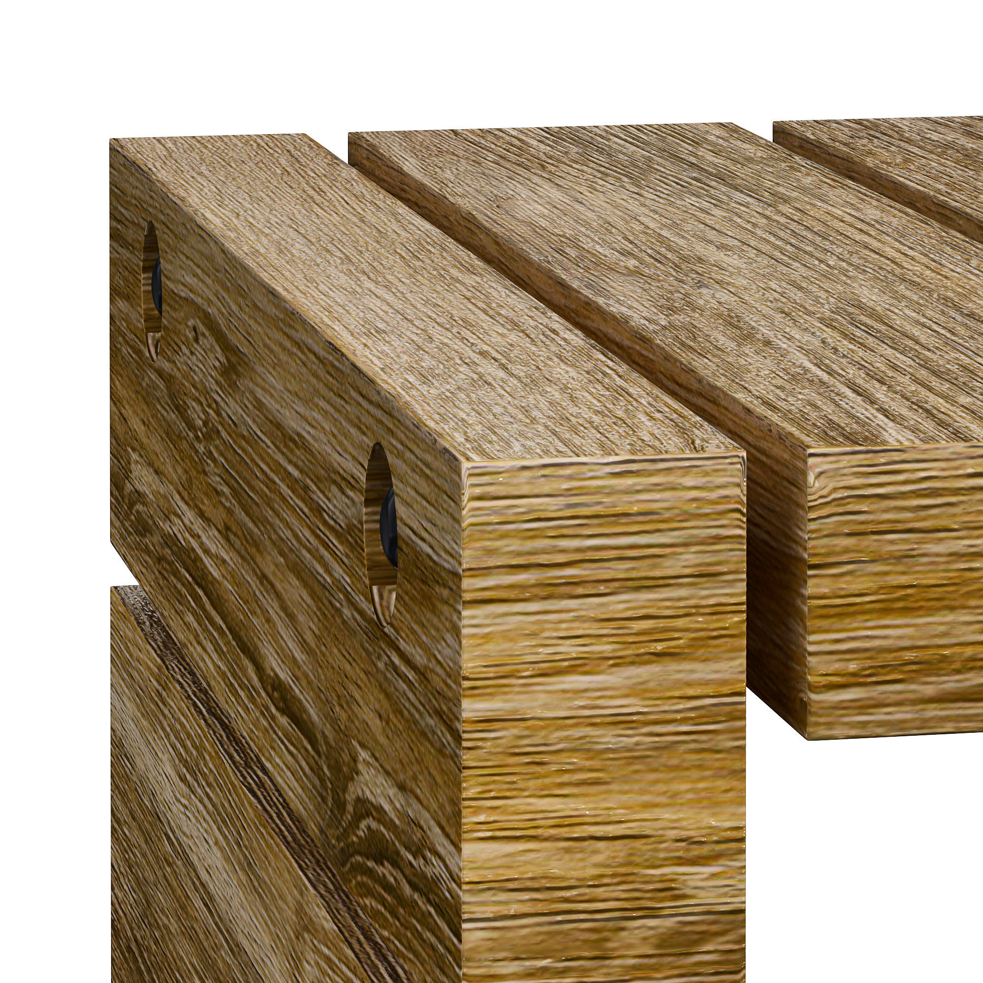 RECLAIMED TEAK SIDE TABLE By Livemaster 3D model_1