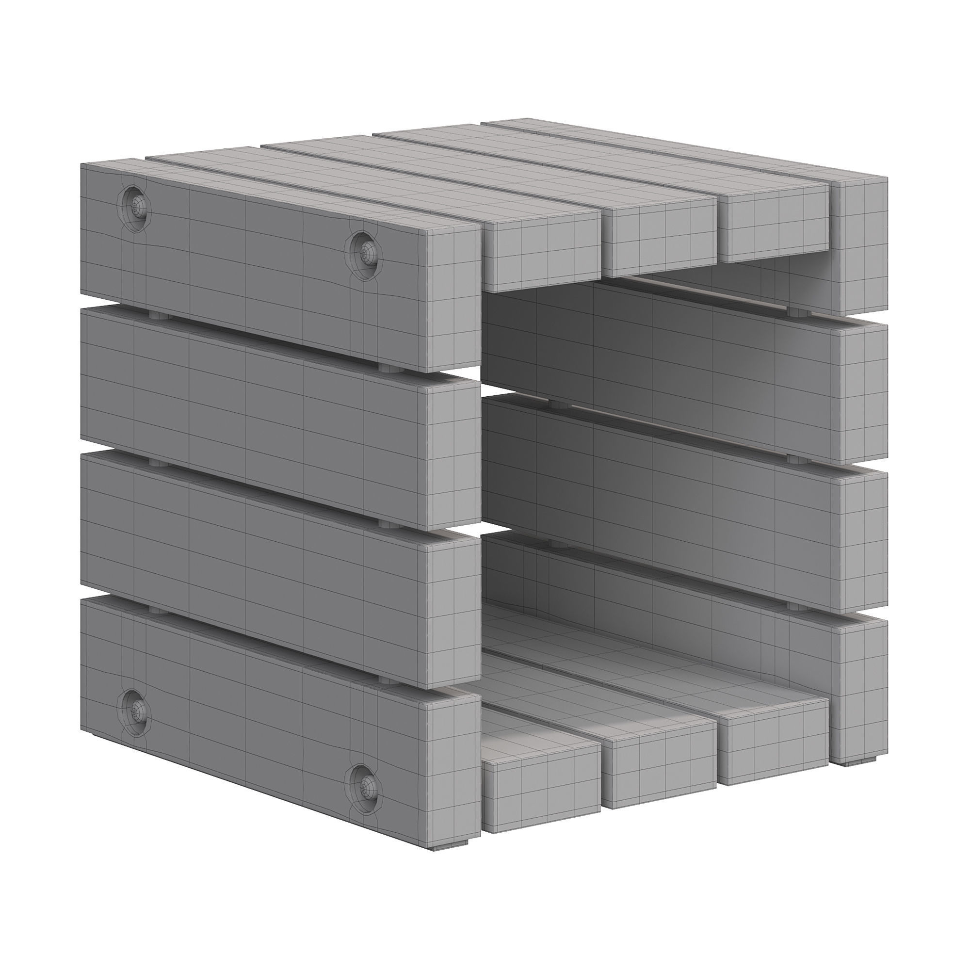 RECLAIMED TEAK SIDE TABLE By Livemaster 3D model_3