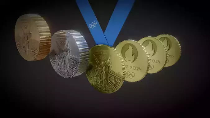 Philippe Starcks Paris Olympics Medals Concept 3D model