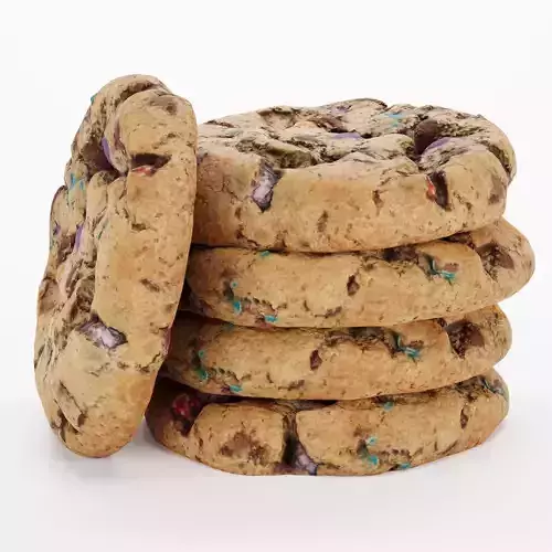 Colored Chip Cookie 3D model