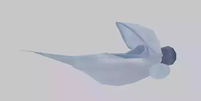 fly ship lowpoly 3d