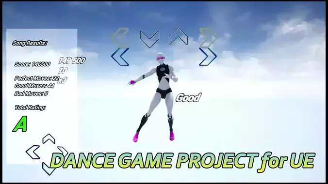Dance Game project for Unreal Engine Low-poly 3D model