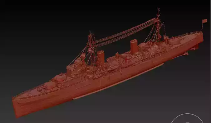 cruiser Low-poly 3D model