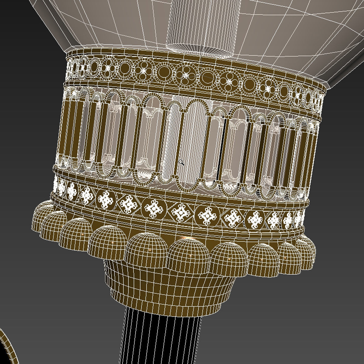 BRONZE TORCHIERE SCONCE  HAND MOTIF   MAISON JANSEN  FRANCE 1960 3D model_8