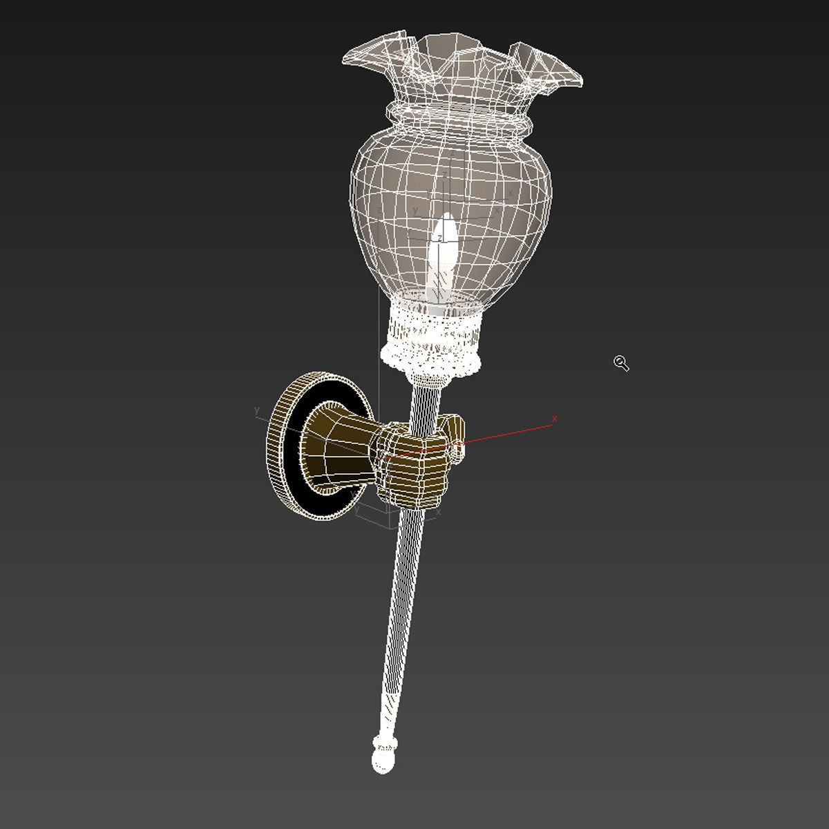 BRONZE TORCHIERE SCONCE  HAND MOTIF   MAISON JANSEN  FRANCE 1960 3D model_9