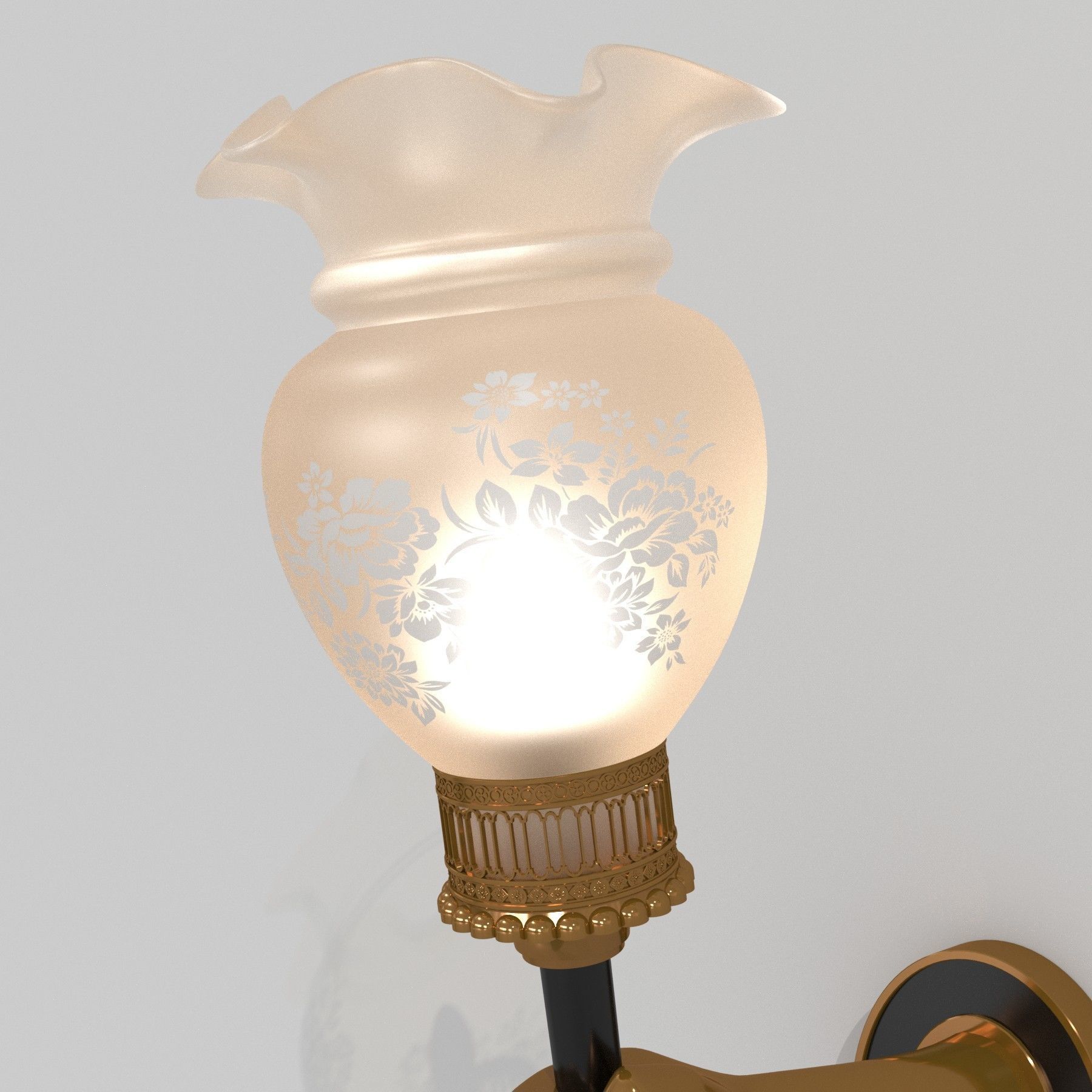 BRONZE TORCHIERE SCONCE  HAND MOTIF   MAISON JANSEN  FRANCE 1960 3D model_2