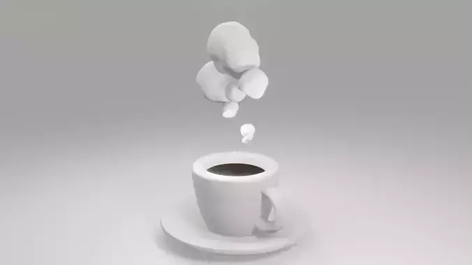 Hot Coffee Cup Model Free 3D model