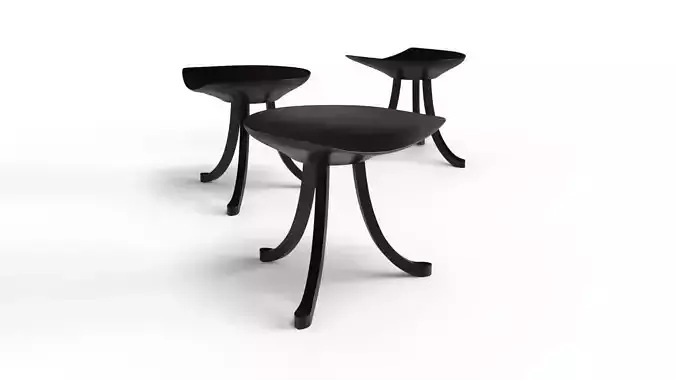 Egyptian Theben Stool - Adolf Loos 3D model