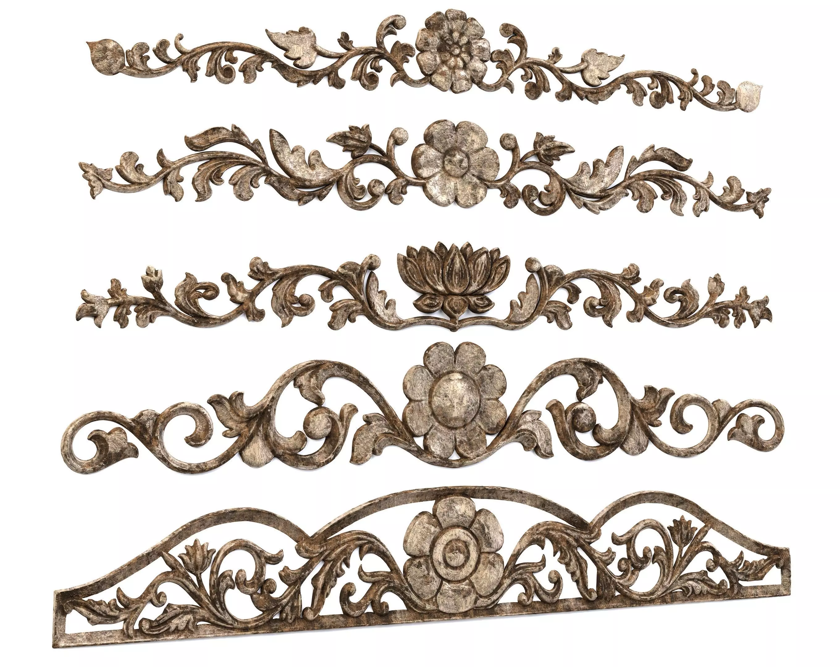 5 Low-Poly Ornament Vol 07-4 Low-poly 3D model_0