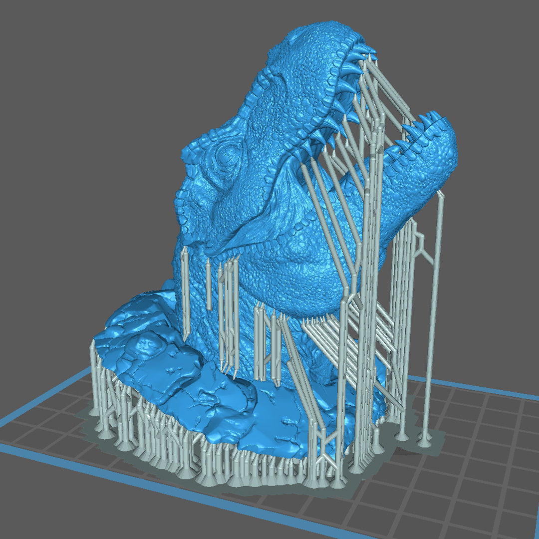 3D Printable Wall Busting Trex Head 3D print model_7