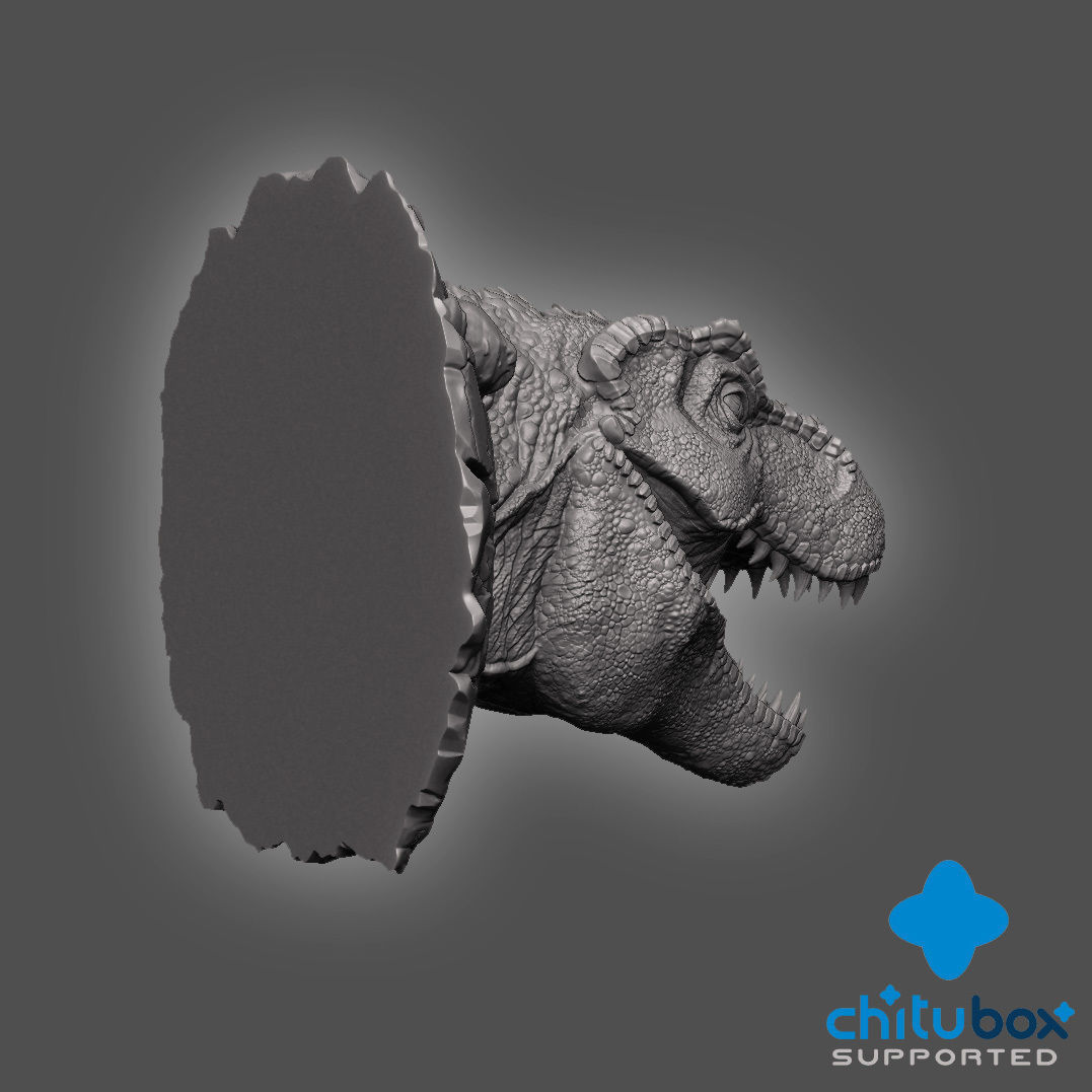 3D Printable Wall Busting Trex Head 3D print model_2