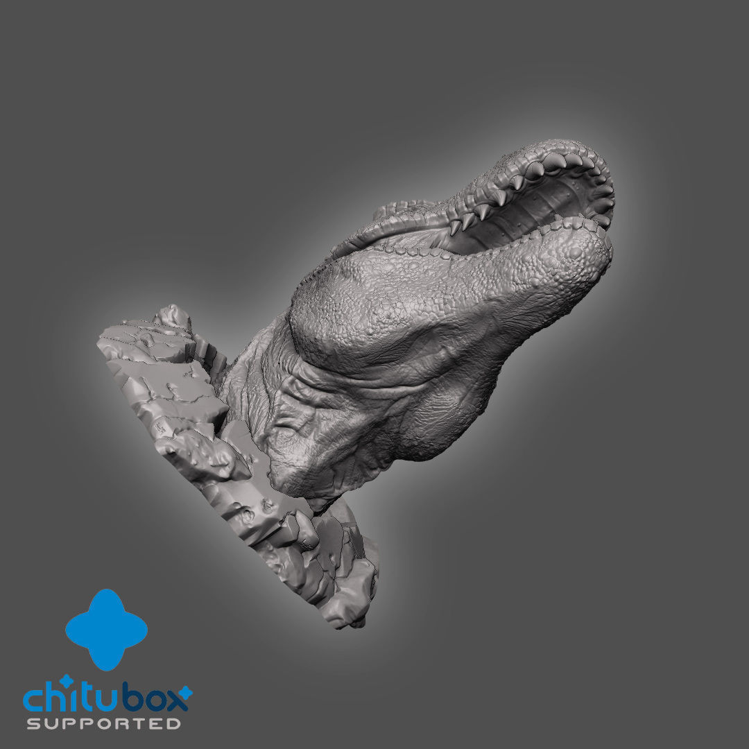 3D Printable Wall Busting Trex Head 3D print model_4