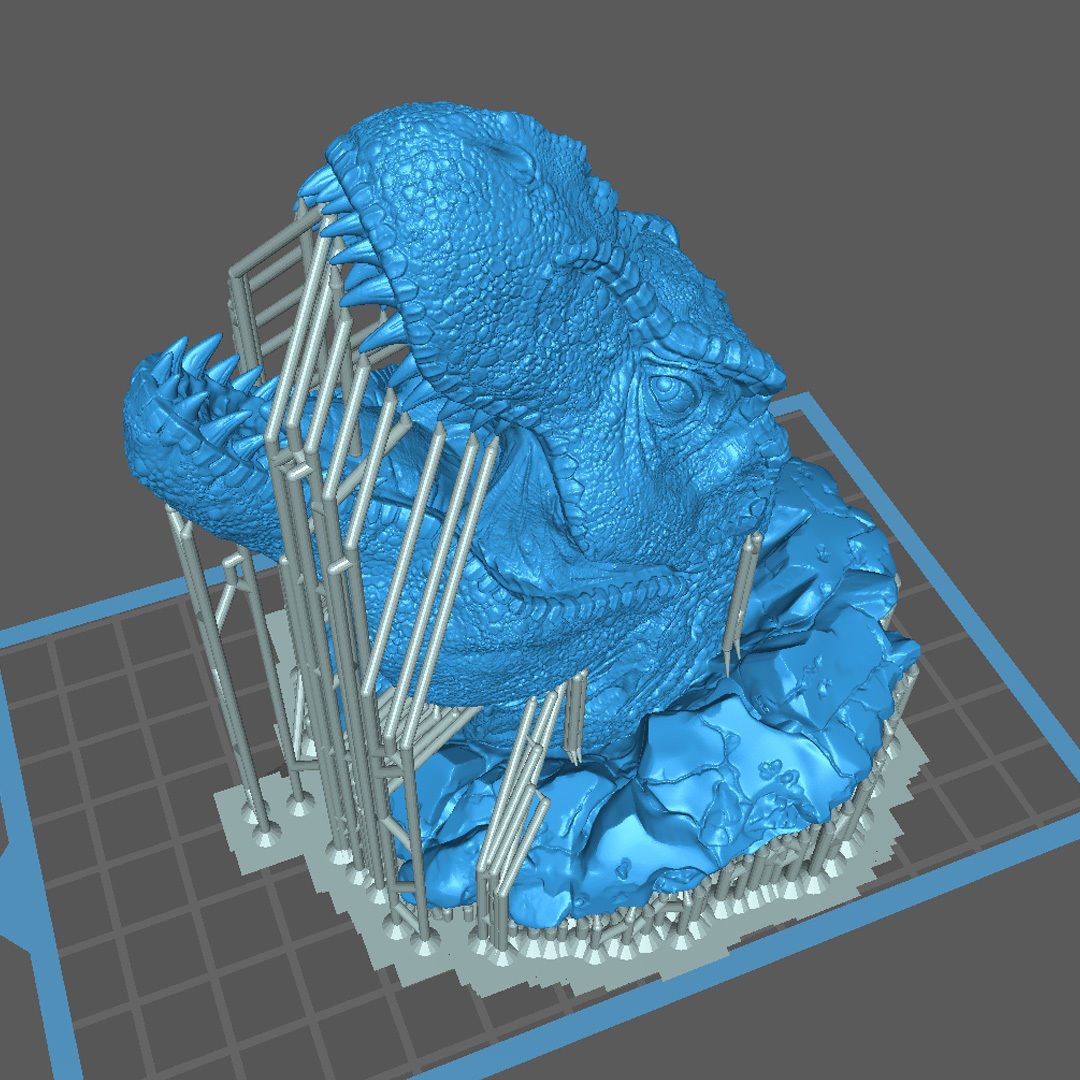 3D Printable Wall Busting Trex Head 3D print model_8