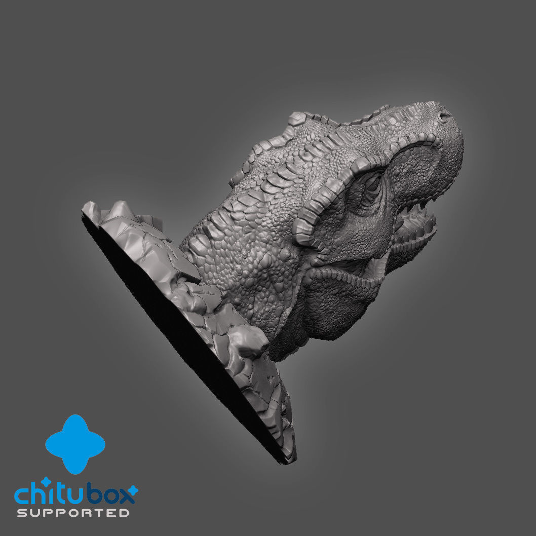 3D Printable Wall Busting Trex Head 3D print model_5
