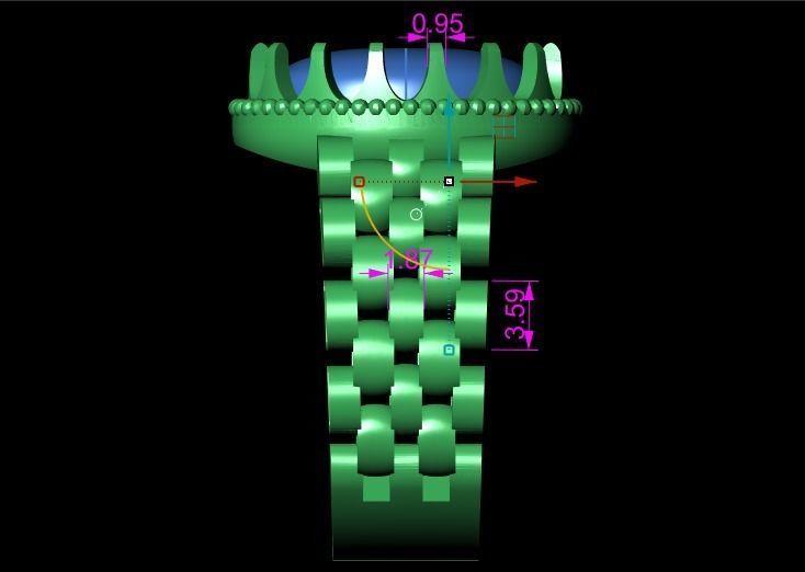 linked shank oval ring  3D print model_5