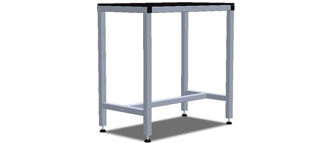 900x500 Single Open T-Slots Bench 3D model_37
