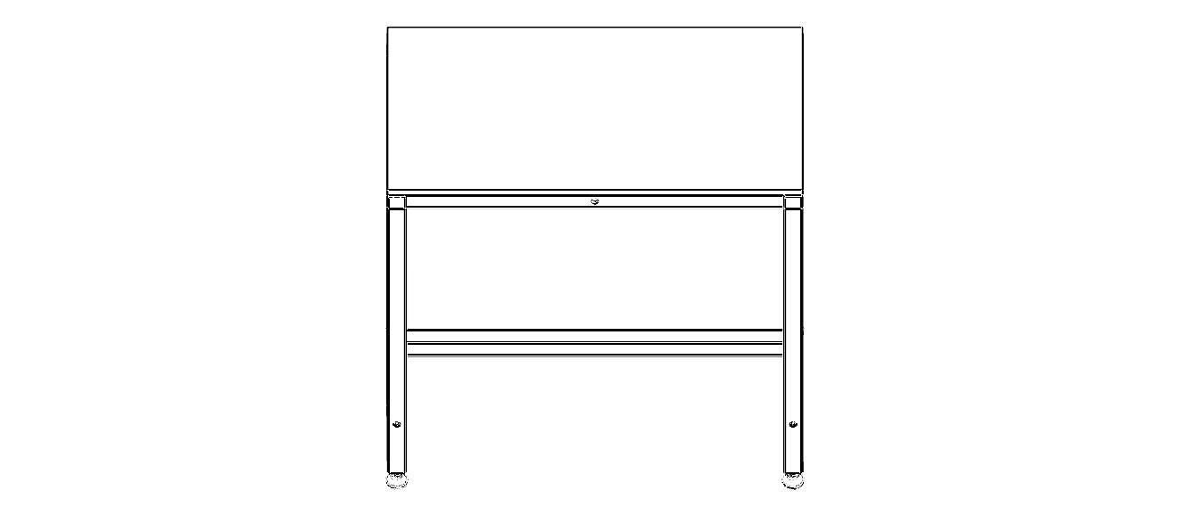 900x500 Single Open T-Slots Bench 3D model_18