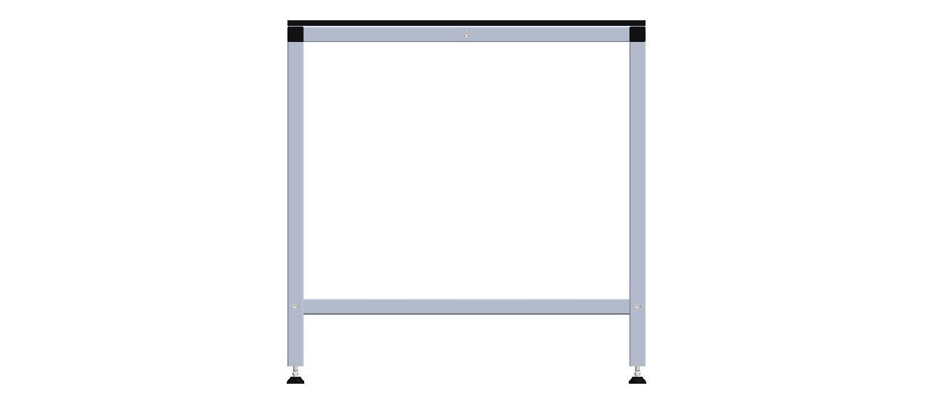 900x500 Single Open T-Slots Bench 3D model_17