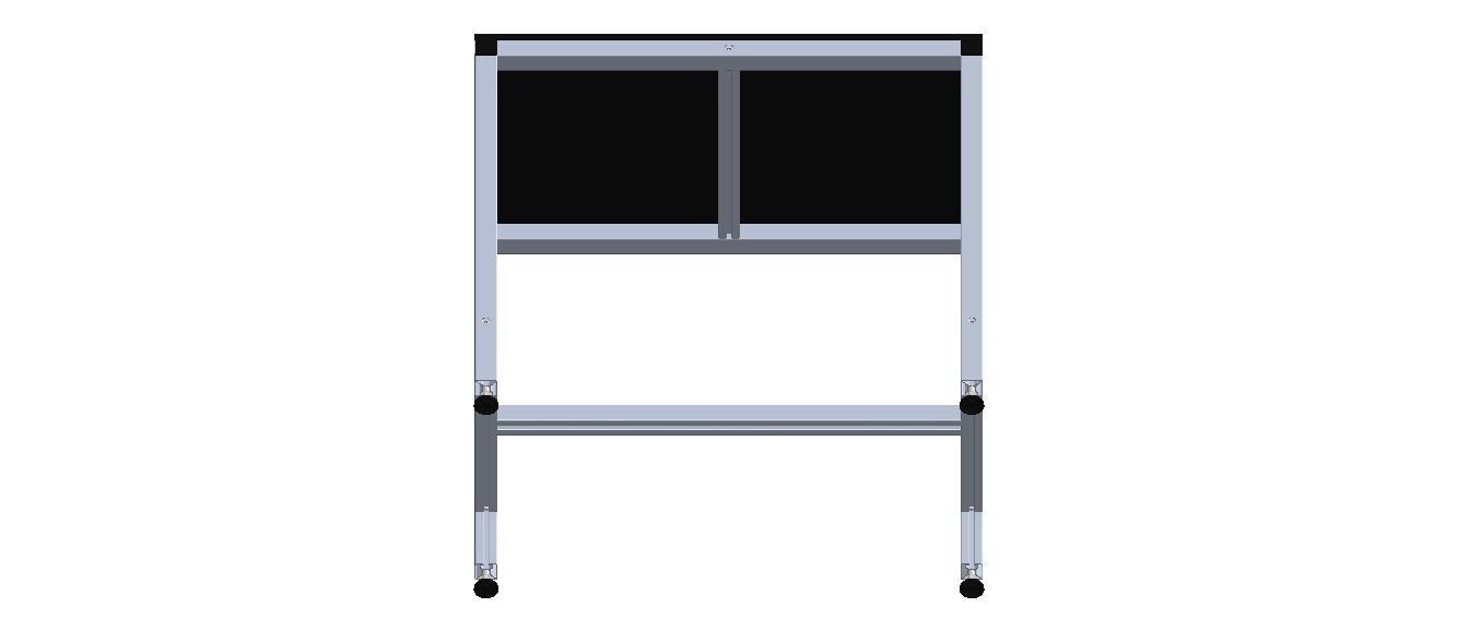 900x500 Single Open T-Slots Bench 3D model_29
