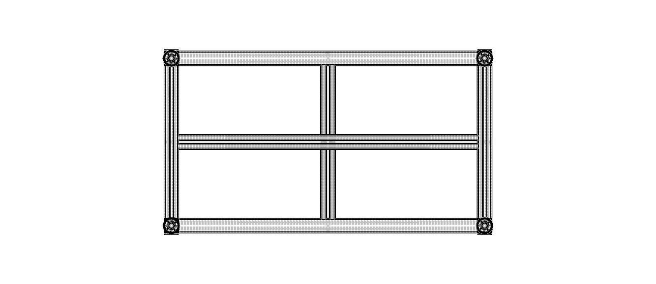 900x500 Single Open T-Slots Bench 3D model_31