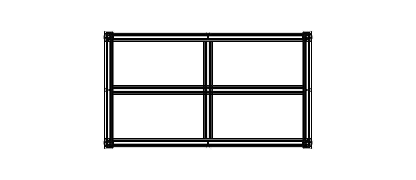 900x500 Single Open T-Slots Bench 3D model_32
