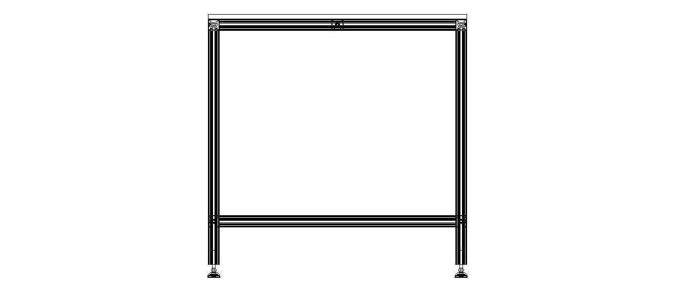 900x500 Single Open T-Slots Bench 3D model_16