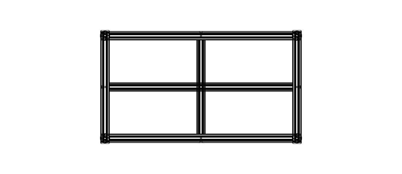 900x500 Single Open T-Slots Bench 3D model_24