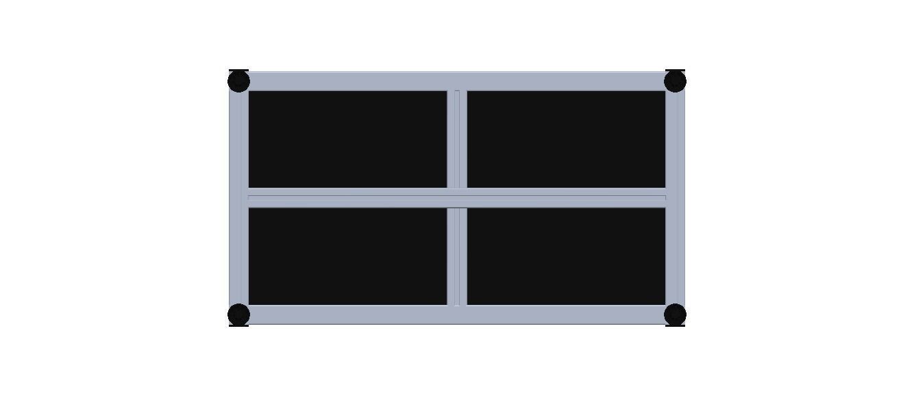 900x500 Single Open T-Slots Bench 3D model_33