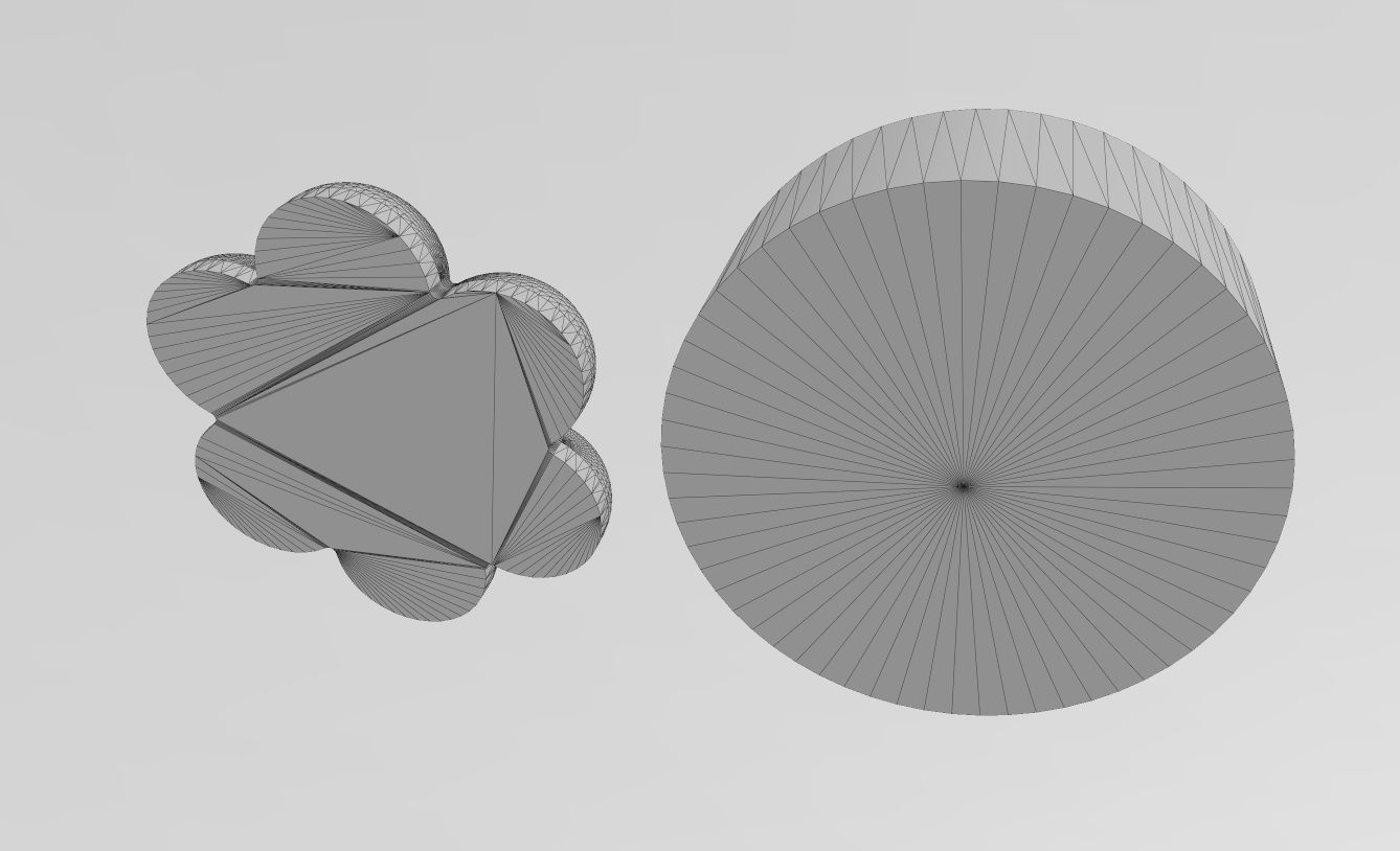 Mold Corolla flower Florentine rosette onlay relief 3D print model_16