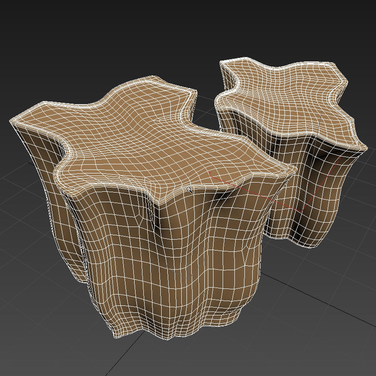 Pacific Compagnie SIDE TABLE HEAVEN GOLD LOW CERAMIC 3D model_6