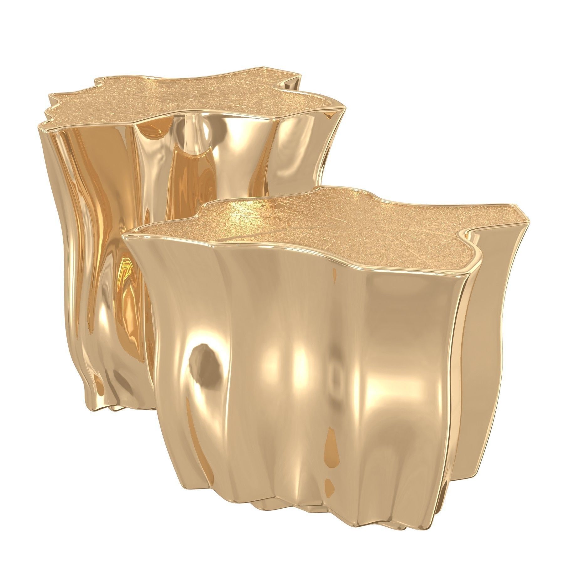 Pacific Compagnie SIDE TABLE HEAVEN GOLD LOW CERAMIC 3D model_4