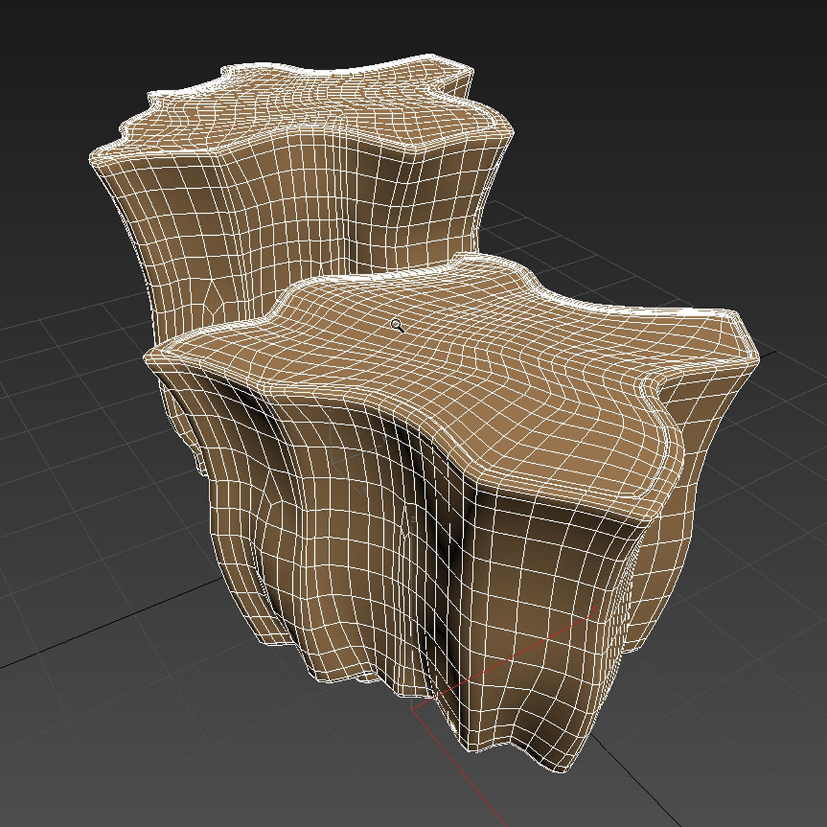 Pacific Compagnie SIDE TABLE HEAVEN GOLD LOW CERAMIC 3D model_5