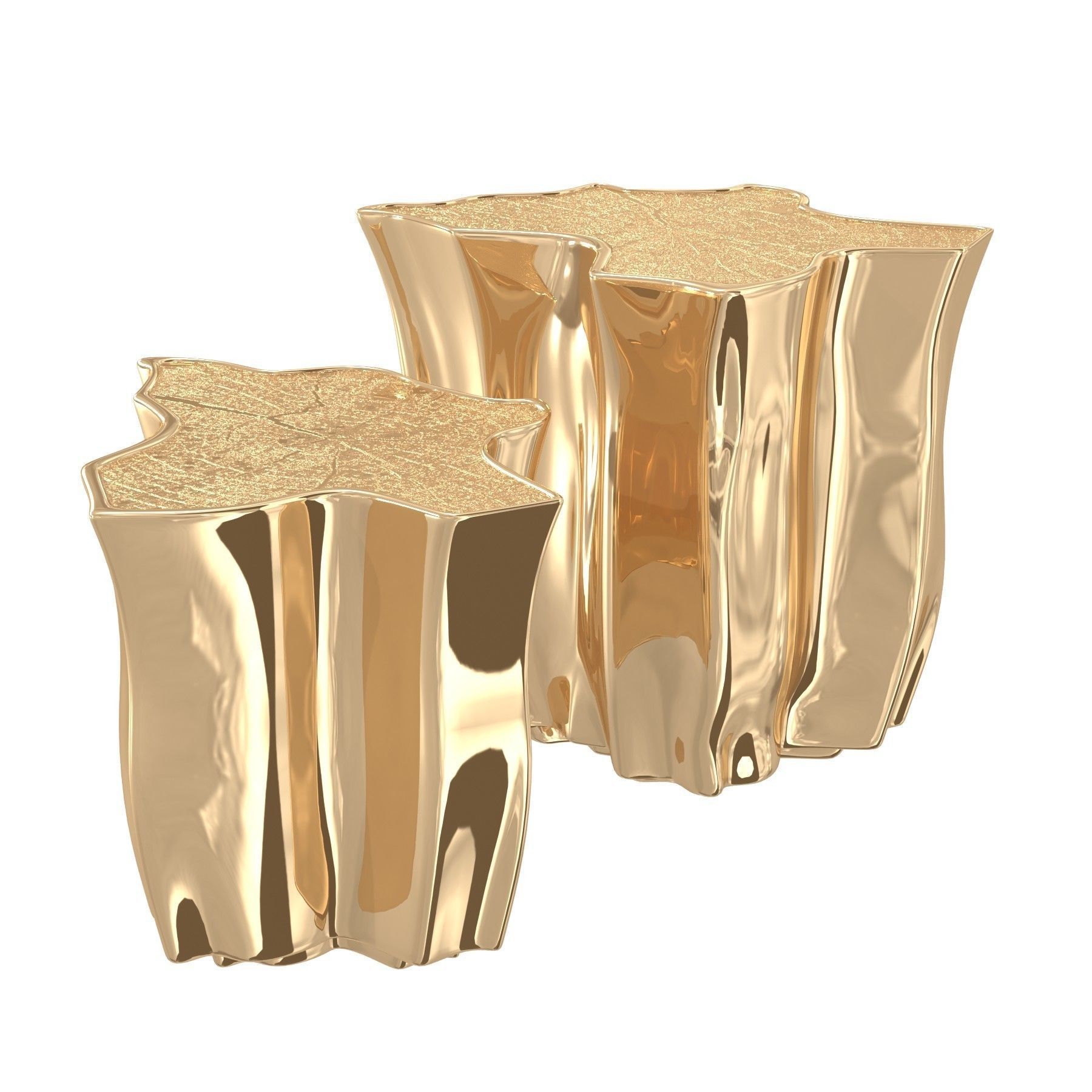 Pacific Compagnie SIDE TABLE HEAVEN GOLD LOW CERAMIC 3D model_1