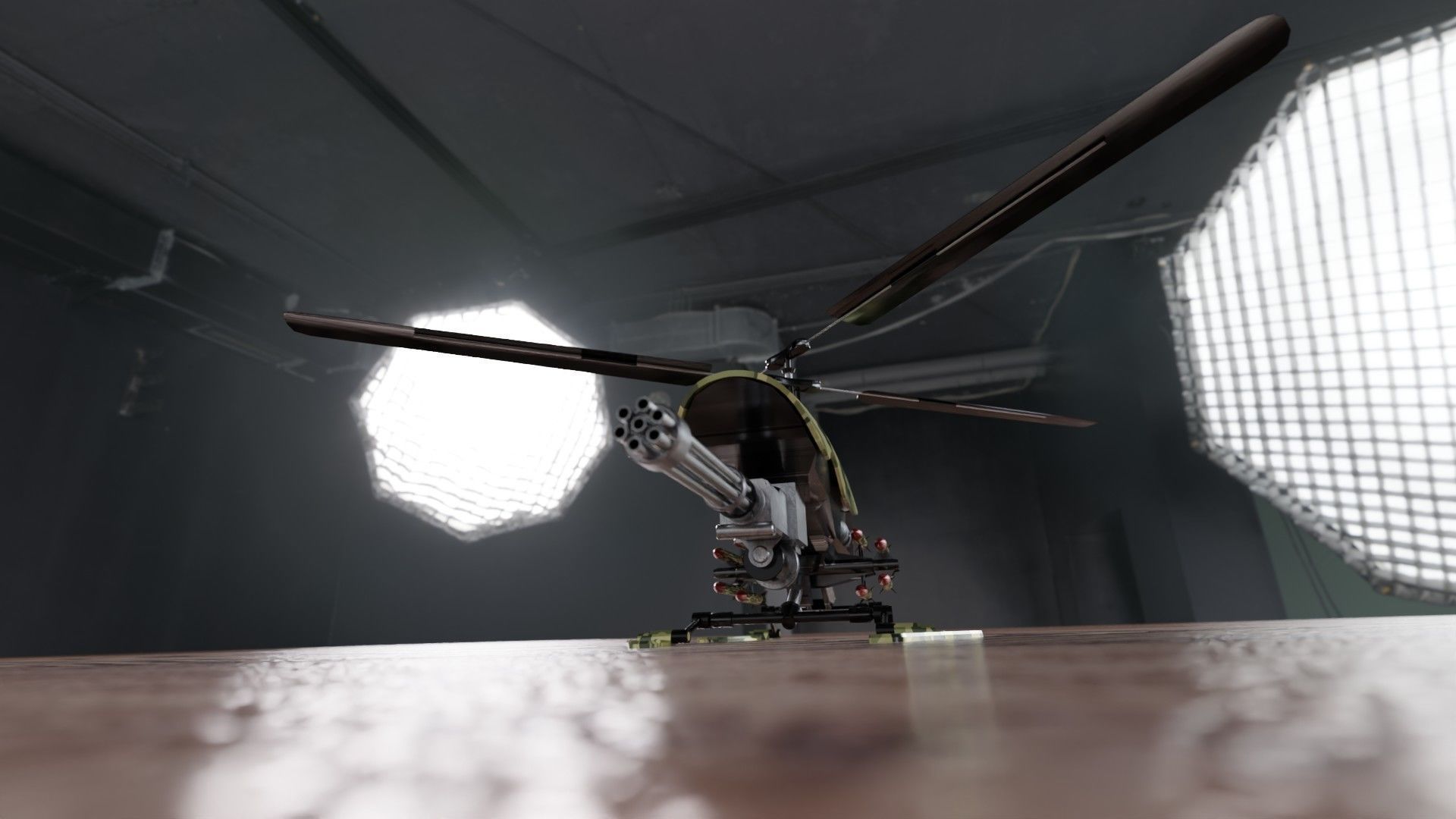 BotCopter Low-poly 3D model_13