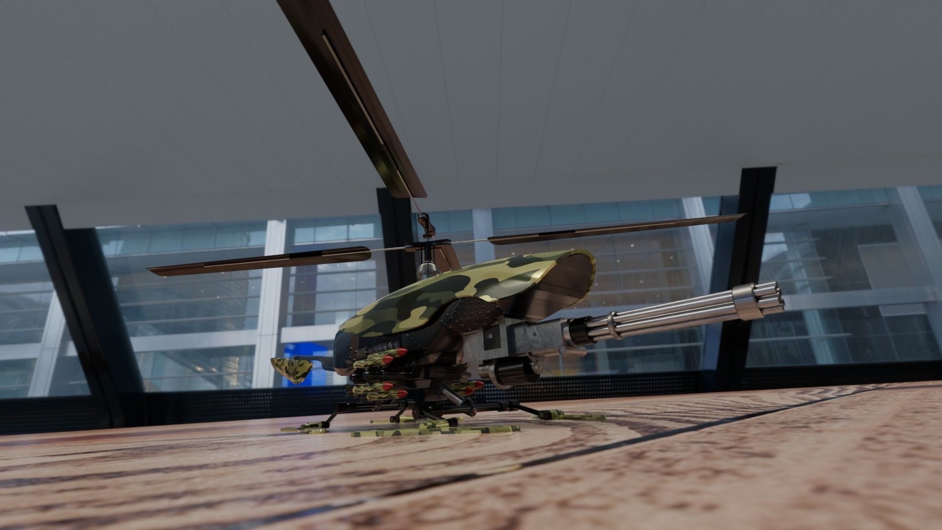 BotCopter Low-poly 3D model_7