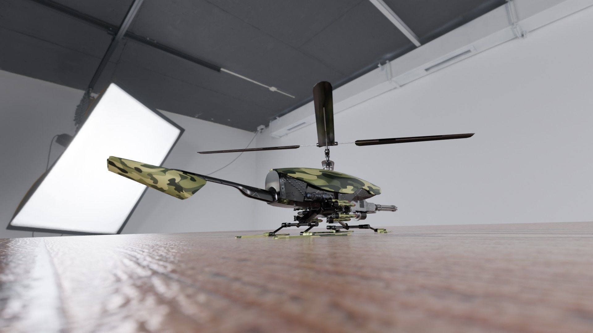 BotCopter Low-poly 3D model_14