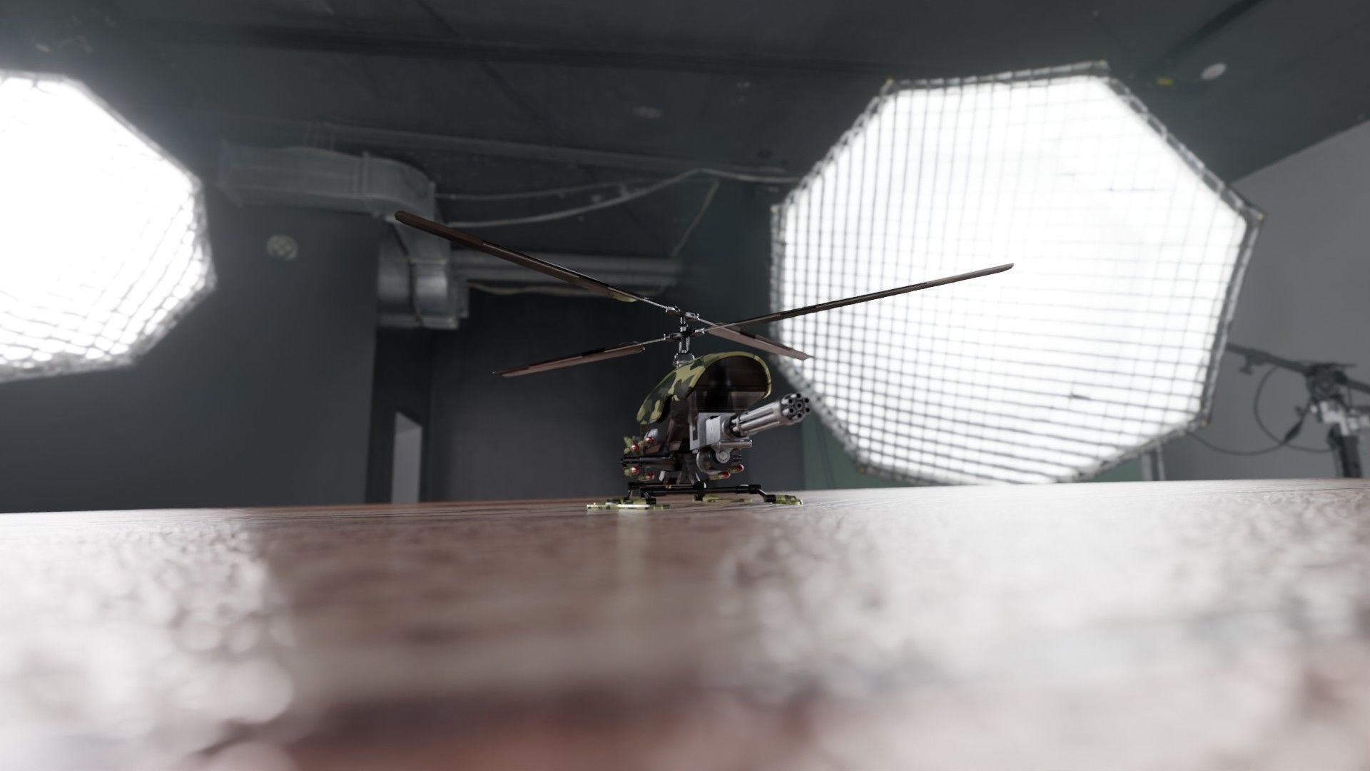 BotCopter Low-poly 3D model_15