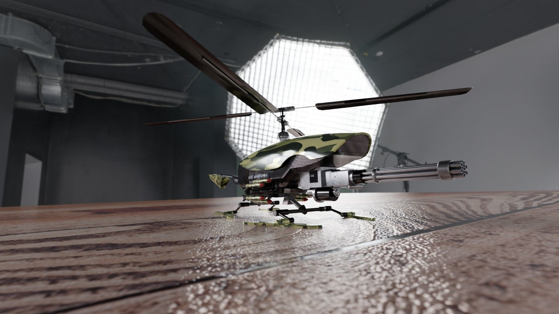 BotCopter Low-poly 3D model_2