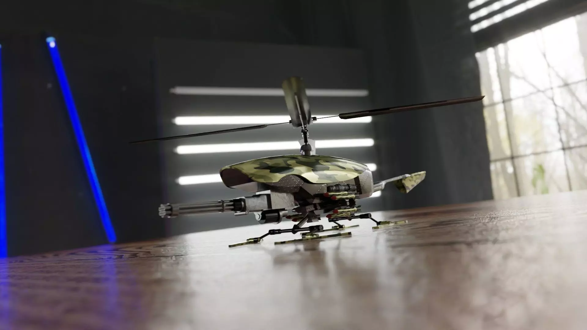 BotCopter Low-poly 3D model_0