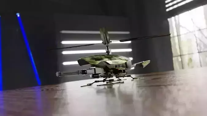 BotCopter Low-poly 3D model