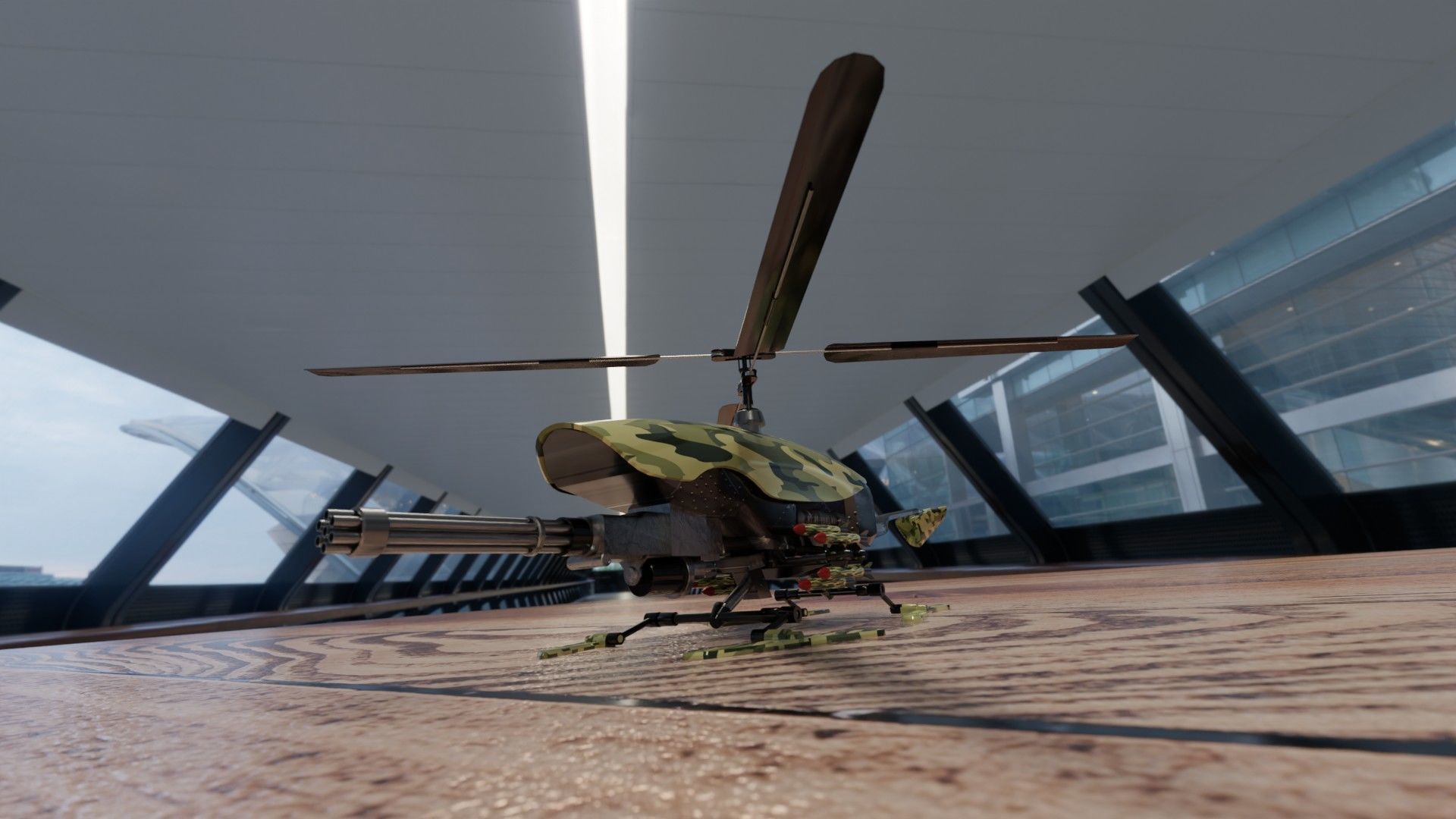 BotCopter Low-poly 3D model_5