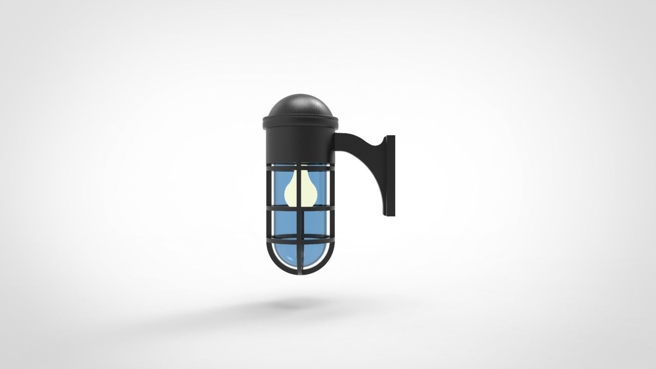 Marine Wall Light 1 3D model_2