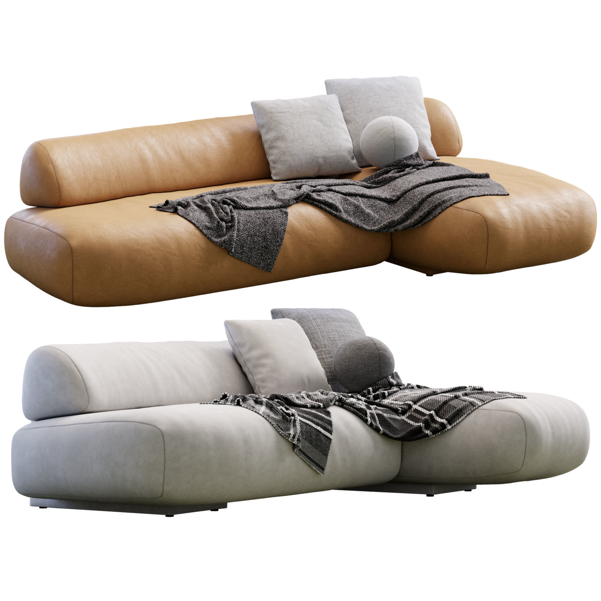 Gogan Sofa By Moroso 3D model_1