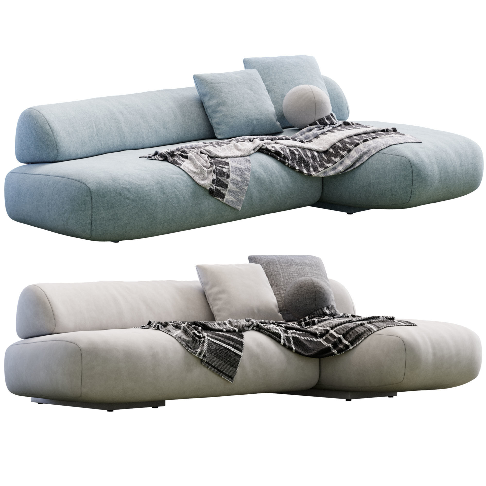 Gogan Sofa By Moroso 3D model_5