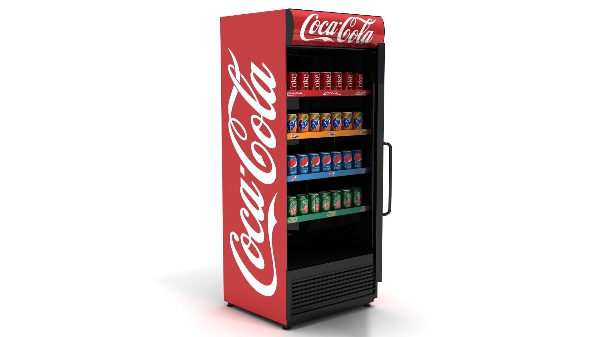 Coca-Cola Refrigerator Display 3D model_4