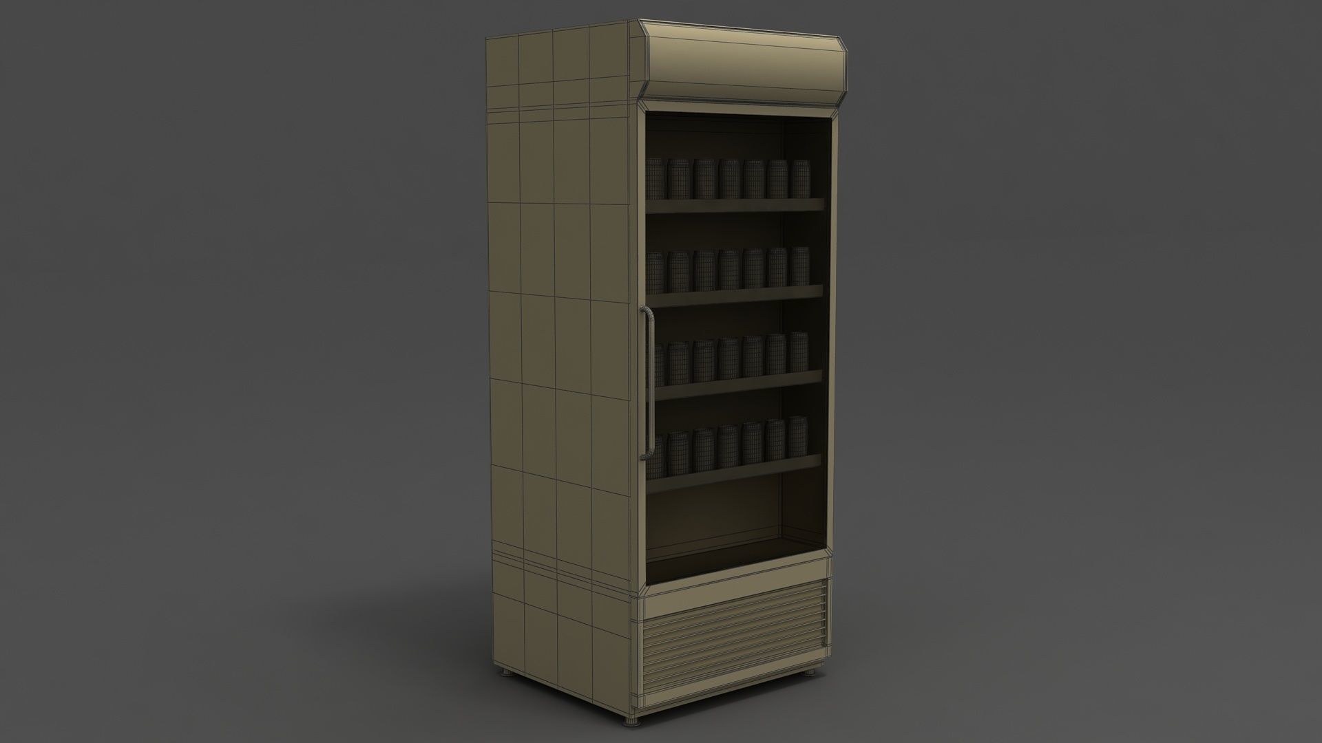 Coca-Cola Refrigerator Display 3D model_5